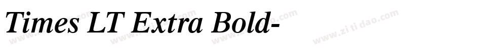 Times LT Extra Bold字体转换
